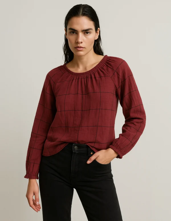 Burgundy Casual Top
