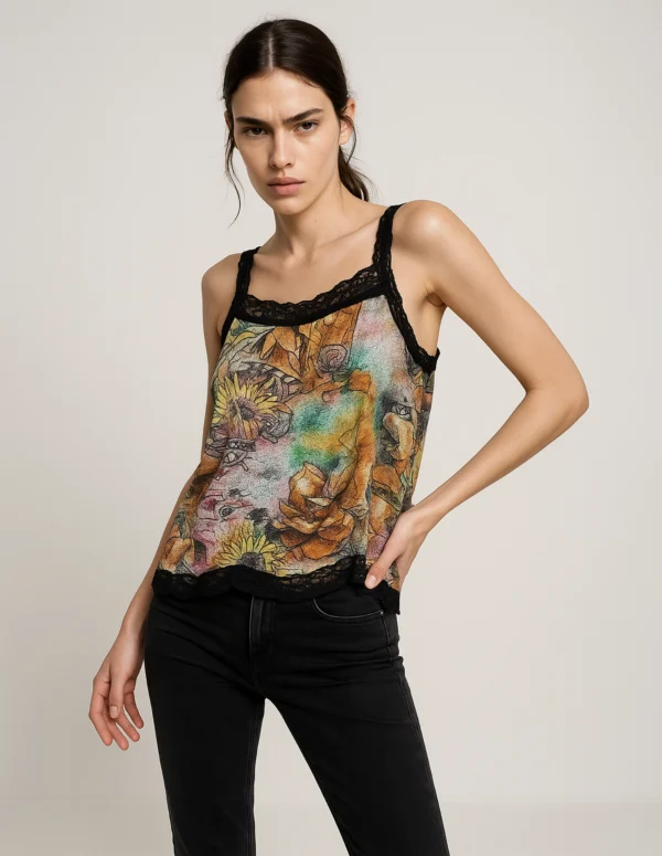 Vintage Bloom Lace Cami