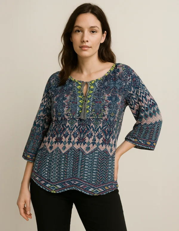 Boho Bloom Printed Top