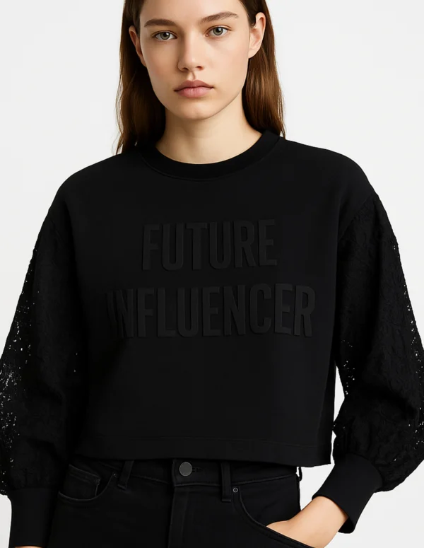 Future Influencer Sleeve Crop Top
