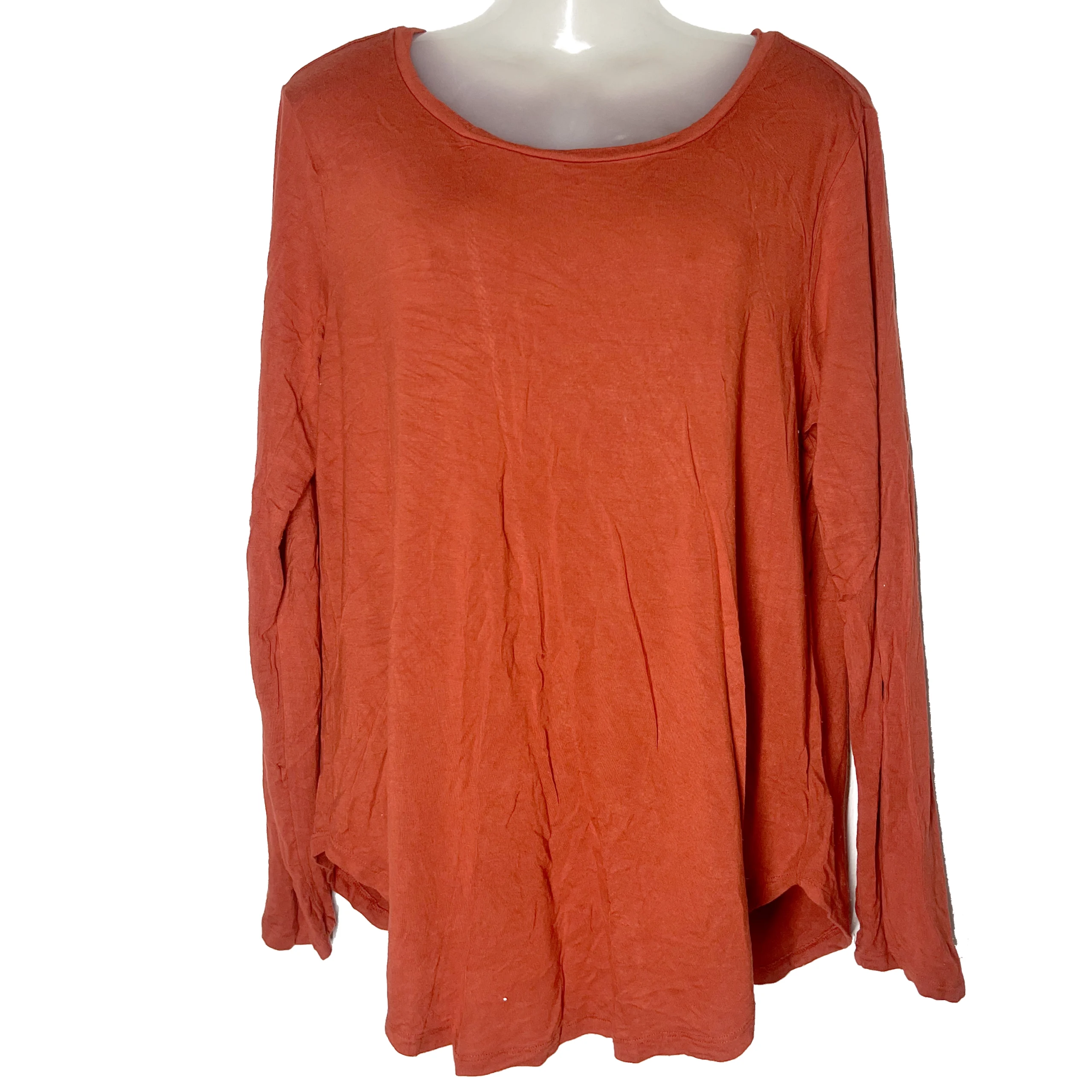 Rust Red Classic Long Sleeve Tee - Image 2