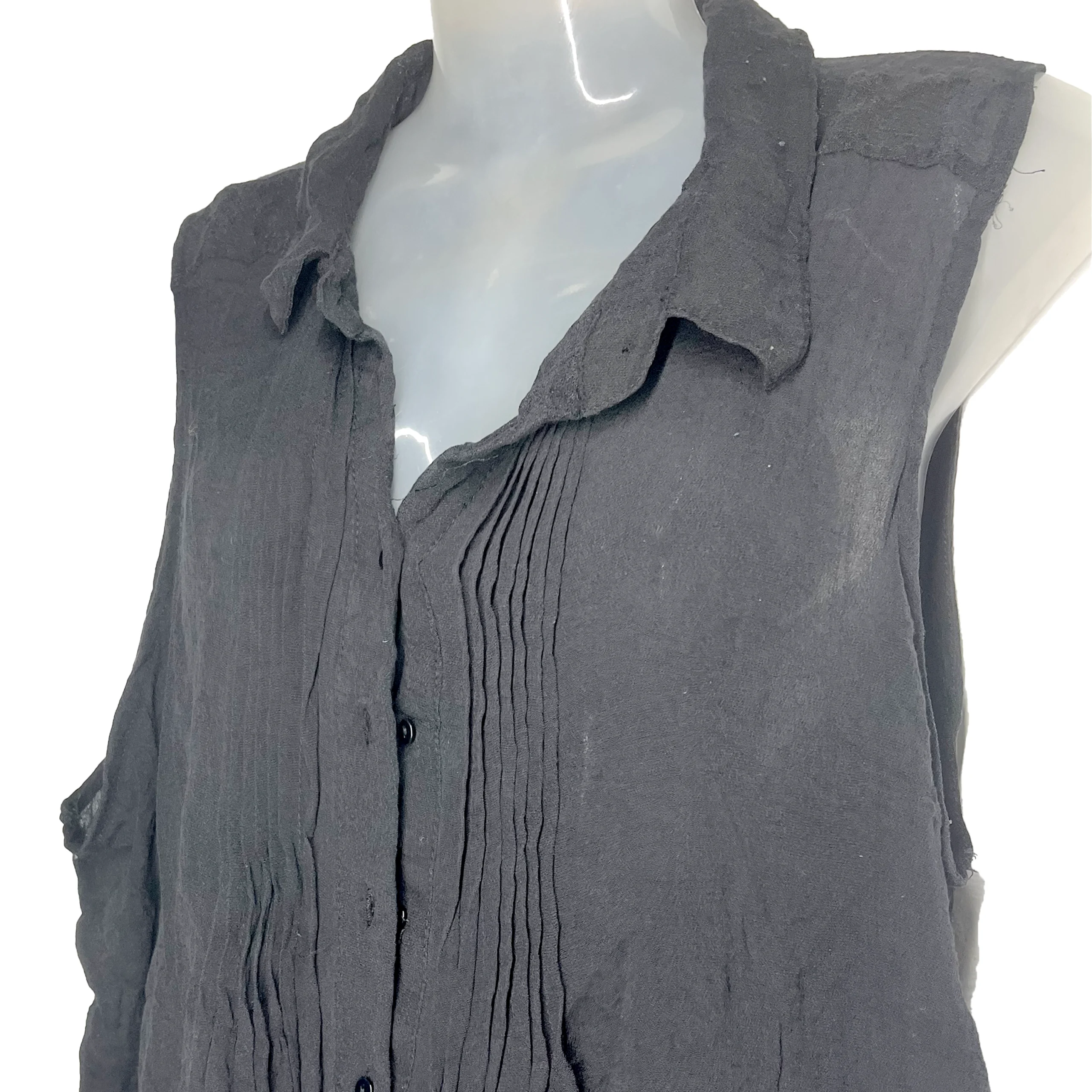 Midnight Pintuck Sleeveless Top - Image 2