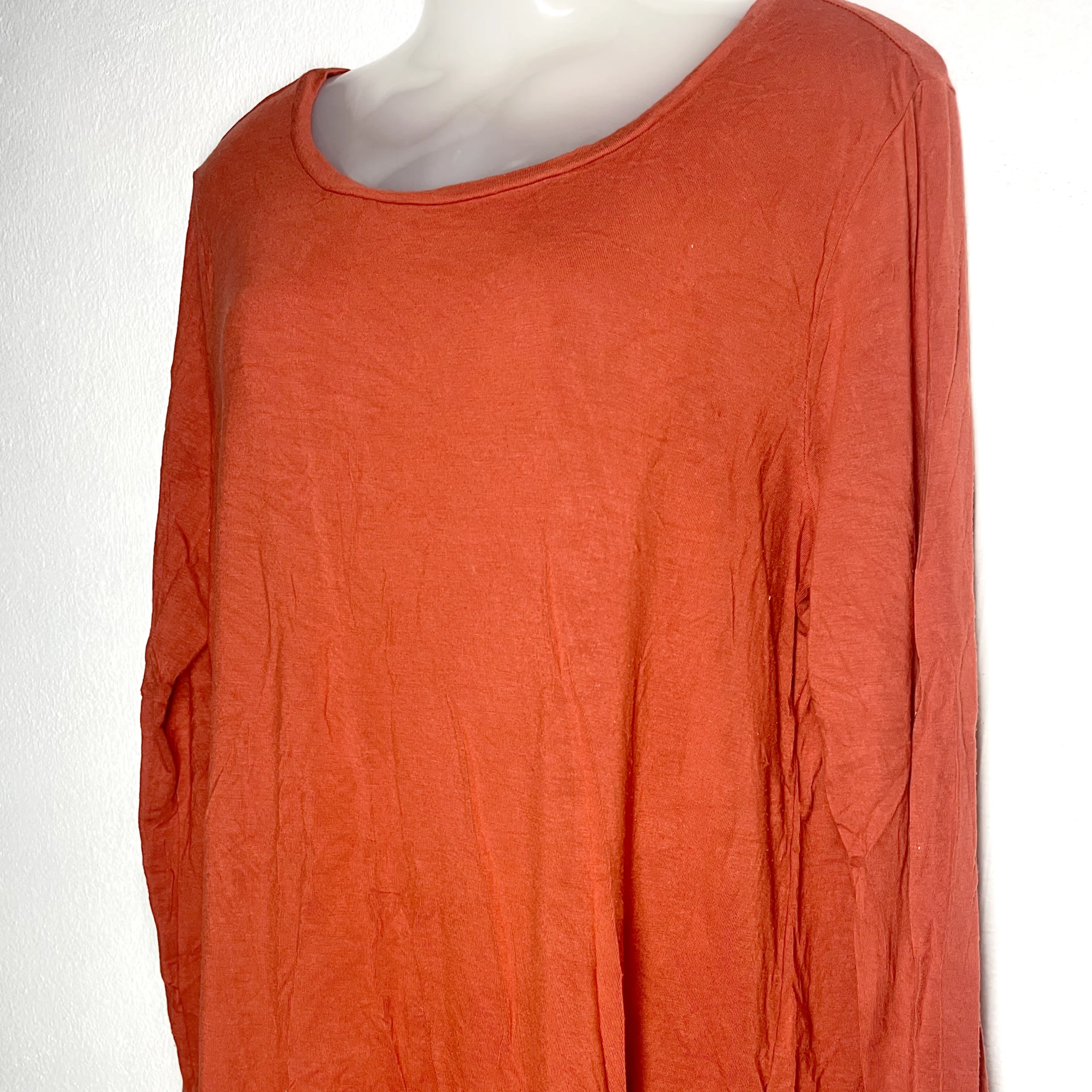 Rust Red Classic Long Sleeve Tee - Image 4