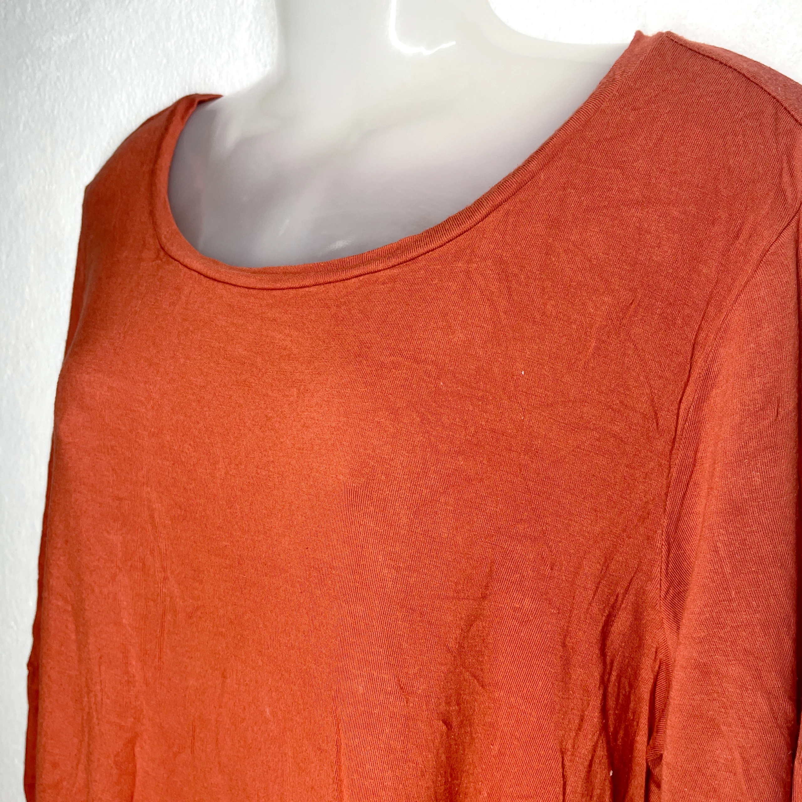 Rust Red Classic Long Sleeve Tee - Image 3