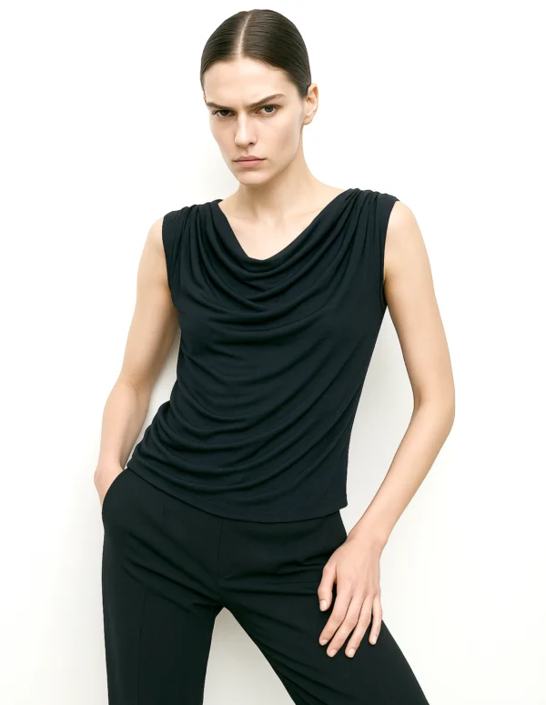 GRACE Draped Sleeveless Top